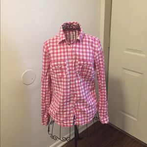 Pink plaid top